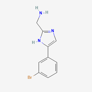 molecular formula C10H10BrN3 B11764373 (4-(3-Bromophenyl)-1H-imidazol-2-YL)methanamine 