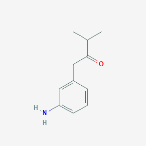 molecular formula C11H15NO B11764496 1-(3-Aminophenyl)-3-methylbutan-2-one 