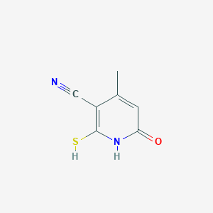 molecular formula C7H6N2OS B11764501 2-Mercapto-4-methyl-6-oxo-1,6-dihydropyridine-3-carbonitrile CAS No. 93272-85-6