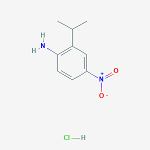 molecular formula C9H13ClN2O2 B11764524 4-Nitro-2-(propan-2-yl)aniline hydrochloride 