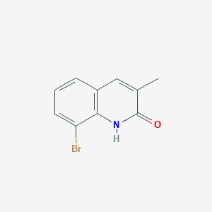 molecular formula C10H8BrNO B11764553 8-Bromo-3-methylquinolin-2(1H)-one 