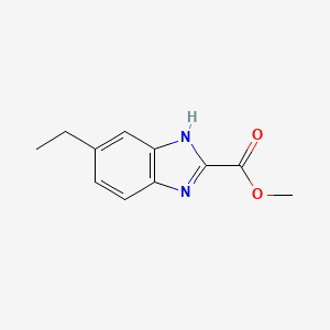 molecular formula C11H12N2O2 B11764562 Methyl 6-ethyl-1H-benzo[d]imidazole-2-carboxylate 