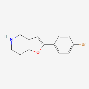 molecular formula C13H12BrNO B11764596 2-(4-Bromophenyl)-4,5,6,7-tetrahydrofuro[3,2-C]pyridine 