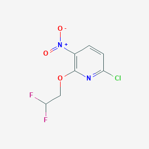 molecular formula C7H5ClF2N2O3 B11764669 6-Chloro-2-(2,2-difluoroethoxy)-3-nitropyridine 