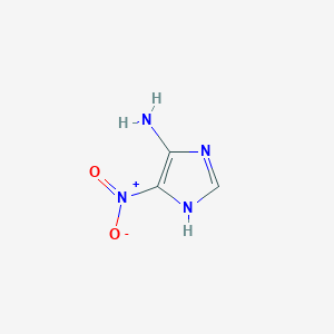 molecular formula C3H4N4O2 B11764690 4-nitro-1H-imidazol-5-amine CAS No. 82039-90-5