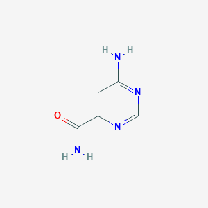 molecular formula C5H6N4O B11764704 6-Aminopyrimidine-4-carboxamide 