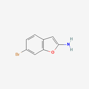 molecular formula C8H6BrNO B11764757 6-Bromobenzofuran-2-amine 