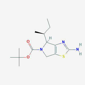molecular formula C14H23N3O2S B11764759 tert-Butyl 2-amino-4-((S)-sec-butyl)-4H-pyrrolo[3,4-d]thiazole-5(6H)-carboxylate 