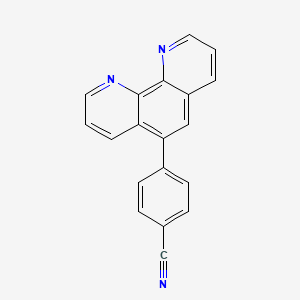 molecular formula C19H11N3 B11764849 4-(1,10-Phenanthrolin-5-yl)benzonitrile 