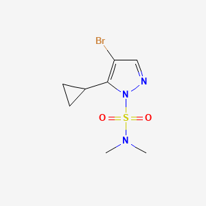 molecular formula C8H12BrN3O2S B11764955 4-Bromo-5-cyclopropyl-N,N-dimethyl-1H-pyrazole-1-sulfonamide CAS No. 917899-41-3