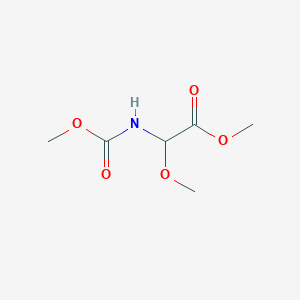 molecular formula C6H11NO5 B117650 Methyl methoxy[(methoxycarbonyl)amino]acetate CAS No. 143995-55-5