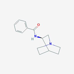 molecular formula C14H18N2O B11765015 N-[(3R)-1-azabicyclo[2.2.2]octan-3-yl]benzamide 
