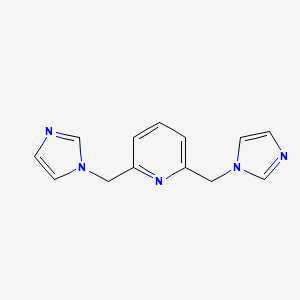 molecular formula C13H13N5 B11765037 2,6-Bis((1H-imidazol-1-yl)methyl)pyridine 