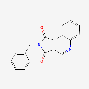 molecular formula C19H14N2O2 B11765047 2-Benzyl-4-methyl-1H-pyrrolo[3,4-c]quinoline-1,3(2H)-dione CAS No. 91680-07-8
