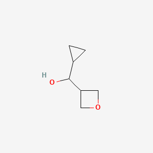 molecular formula C7H12O2 B11765133 Cyclopropyl(oxetan-3-yl)methanol 