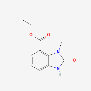 molecular formula C11H12N2O3 B11765146 Ethyl 3-methyl-2-oxo-2,3-dihydro-1H-benzo[d]imidazole-4-carboxylate 