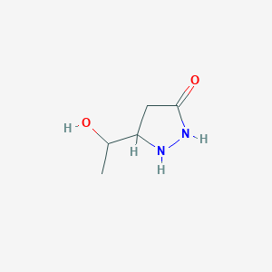 B1176515 5-(1-Hydroxyethyl)pyrazolidin-3-one CAS No. 149703-98-0