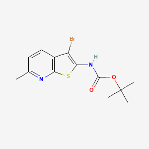 molecular formula C13H15BrN2O2S B11765206 Tert-butyl (3-bromo-6-methylthieno[2,3-b]pyridin-2-yl)carbamate 