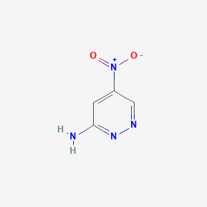 molecular formula C4H4N4O2 B11765261 5-Nitropyridazin-3-amine 