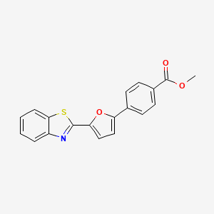 molecular formula C19H13NO3S B11765288 Methyl 4-(5-(benzo[d]thiazol-2-yl)furan-2-yl)benzoate CAS No. 886497-23-0