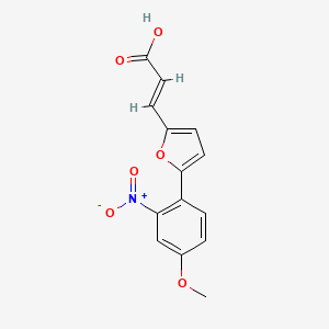 molecular formula C14H11NO6 B11765298 3-(5-(4-Methoxy-2-nitrophenyl)furan-2-yl)acrylic acid 