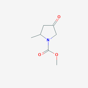 molecular formula C7H11NO3 B11765311 Methyl 2-methyl-4-oxopyrrolidine-1-carboxylate 