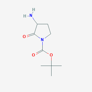 molecular formula C9H16N2O3 B11765321 Tert-butyl 3-amino-2-oxopyrrolidine-1-carboxylate 