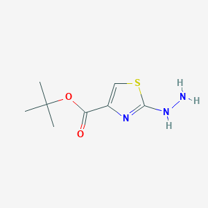 molecular formula C8H13N3O2S B11765329 tert-Butyl 2-hydrazinylthiazole-4-carboxylate 
