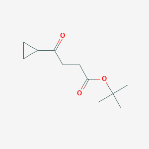 molecular formula C11H18O3 B11765337 tert-Butyl 4-cyclopropyl-4-oxobutanoate 