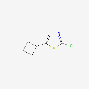 molecular formula C7H8ClNS B11765343 2-Chloro-5-cyclobutylthiazole 