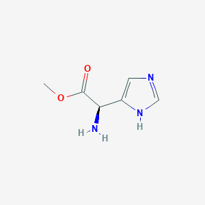 molecular formula C6H9N3O2 B11765345 Methyl (2R)-amino(1H-imidazol-5-yl)acetate CAS No. 695811-28-0