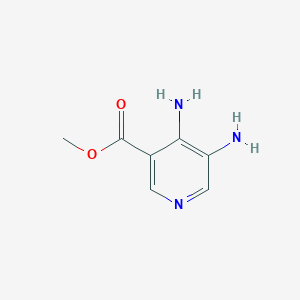 molecular formula C7H9N3O2 B11765369 Methyl 4,5-diaminonicotinate 