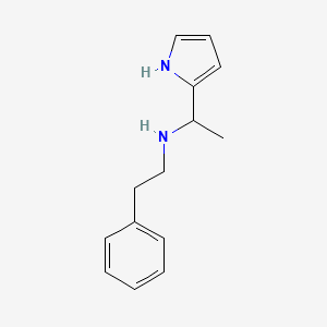 molecular formula C14H18N2 B11765409 N-(1-(1H-Pyrrol-2-yl)ethyl)-2-phenylethanamine 