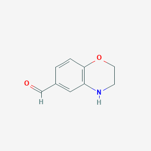 molecular formula C9H9NO2 B11765420 3,4-dihydro-2H-benzo[b][1,4]oxazine-6-carbaldehyde CAS No. 719310-32-4