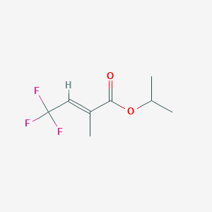 molecular formula C8H11F3O2 B11765468 propan-2-yl (2E)-4,4,4-trifluoro-2-methylbut-2-enoate 