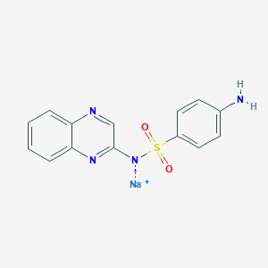 molecular formula C₁₄H₁₁NaN₄O₂S B117655 Sulfaquinoxaline sodium CAS No. 967-80-6