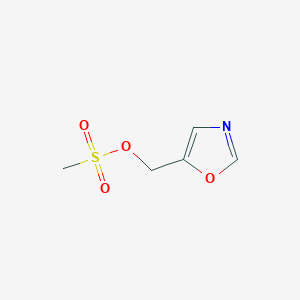 molecular formula C5H7NO4S B11765521 1,3-Oxazol-5-ylmethyl methanesulfonate 