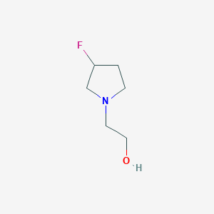 molecular formula C6H12FNO B11765542 2-(3-Fluoropyrrolidin-1-yl)ethan-1-ol 