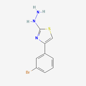molecular formula C9H8BrN3S B11765564 4-(3-Bromophenyl)-2-hydrazinylthiazole 