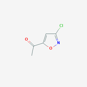 molecular formula C5H4ClNO2 B11765569 1-(3-Chloroisoxazol-5-yl)ethanone 