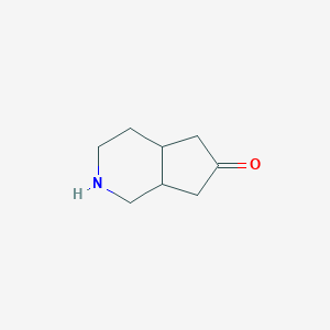 molecular formula C8H13NO B11765608 Octahydro-6H-cyclopenta[c]pyridin-6-one 