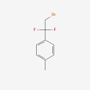 molecular formula C9H9BrF2 B11765649 1-(2-Bromo-1,1-difluoroethyl)-4-methylbenzene 