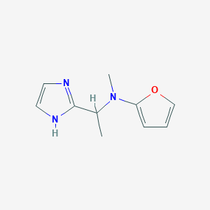 molecular formula C10H13N3O B11765681 N-(1-(1H-Imidazol-2-yl)ethyl)-N-methylfuran-2-amine 