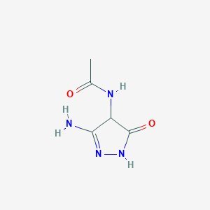 molecular formula C5H8N4O2 B11765709 N-(3-Amino-5-oxo-4,5-dihydro-1H-pyrazol-4-yl)acetamide 