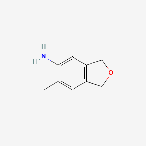 molecular formula C9H11NO B11765743 6-Methyl-1,3-dihydroisobenzofuran-5-amine 