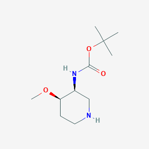 molecular formula C11H22N2O3 B11765790 (3S,4R)-3-(Boc-amino)-4-methoxypiperidine 
