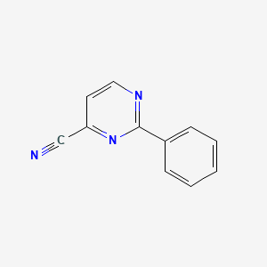 molecular formula C11H7N3 B11765813 2-Phenylpyrimidine-4-carbonitrile 