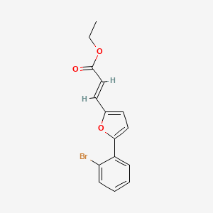 molecular formula C15H13BrO3 B11765908 Ethyl 3-(5-(2-bromophenyl)furan-2-yl)acrylate 