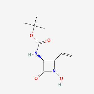 molecular formula C10H16N2O4 B11765940 tert-Butyl ((3S)-1-hydroxy-2-oxo-4-vinylazetidin-3-yl)carbamate 