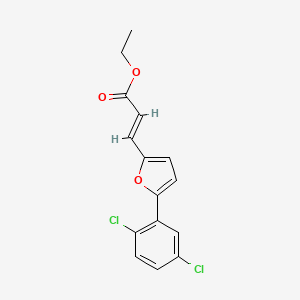 molecular formula C15H12Cl2O3 B11765950 Ethyl 3-(5-(2,5-dichlorophenyl)furan-2-yl)acrylate 